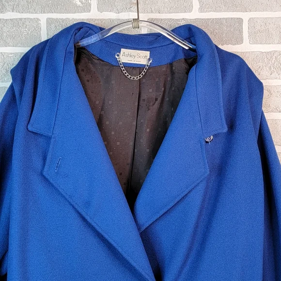 Ashley Scott Vintage 80's Made in USA Mid Length High Fashion Women's Coat - Picture 3 of 15